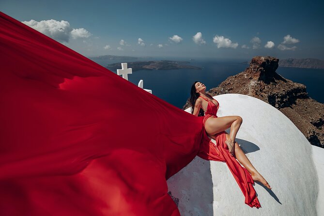 1-Hour Private Santorini Flying Dress Photoshoot - Price and Value for Two: What 598.64 Really Buys