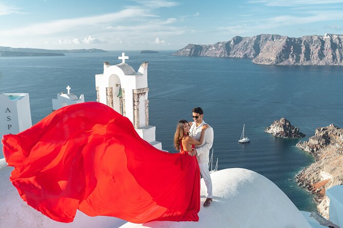 Flying Dress Photo © Photoshoot in Santorini: Express Package - Why a Santorini flying dress session is worth your limited time