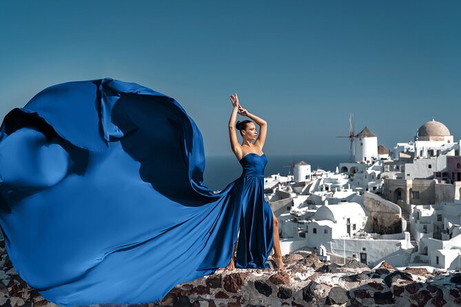 Flying Dress Photo © Photoshoot in Santorini: Express Package - What actually happens during the 45-minute shoot window
