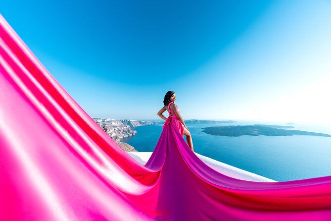 Flying Dress Photoshoot in Santorini by Flying Dress Photo © - How This One-Hour Santorini Shoot Really Feels