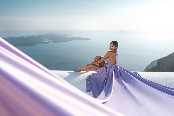 Flying Dress Photoshoot in Santorini by Flying Dress Photo © - Wind, Timing, and Getting the Look You Came For