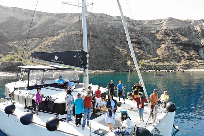 Half-Day Exclusive Catamaran Cruise in Santorini with Meal and Open Bar - Old Port of Fira and the return ride: photos without the ferry hassles