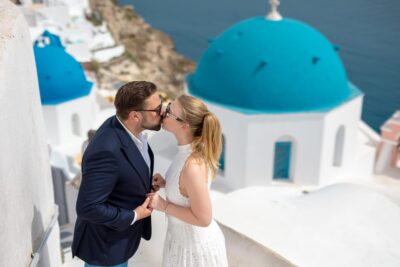 Oia: Couple photoshoot with 30 edited Photos - Couple Shoot vs. Flying Dress: Pick Your Style