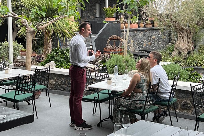 Private Wine Tour in 3 Wineries with 12 Wine Tastings and Tapas - Transport, timing, and vehicle size: what to expect on Santorini roads