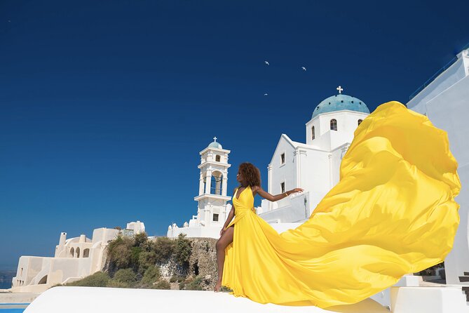 Professional Flying Dress Photoshoot In Santorini - Key Highlights Worth Booking