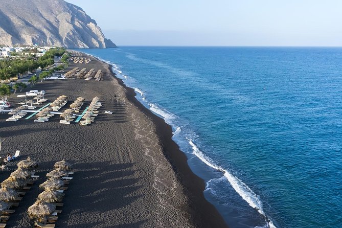 Santorini 8-Hour Private Tour with Hotel & Cruise Port Pickup - Perissa Black Sand Beach (Perissa/Perivolos): time to reset