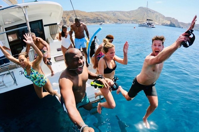 Santorini All-inclusive Catamaran Cruise with Thirassia Stop - Price and Value for $193.57 Per Person