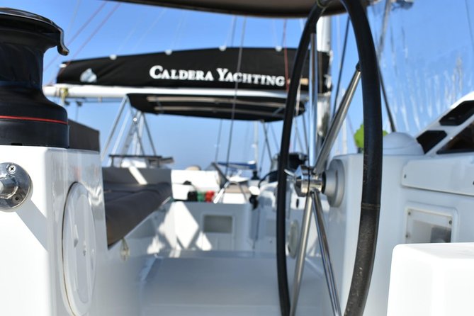 Santorini All-inclusive Private Catamaran Cruise - Therasia Time: Sun, Clear Water, and Another Swim Window