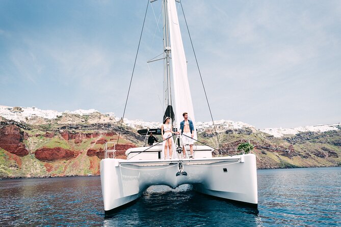 Santorini: Caldera Classic Semi-Private Cruise with BBQ & Drinks - Getting on board: Vlichada meeting point and pickup timing