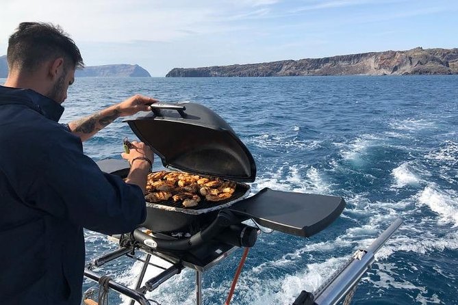 Santorini Caldera Panorama Winter Cruise All Inclusive - Nea Kameni hot springs: swim and snorkel (with winter reality checks)