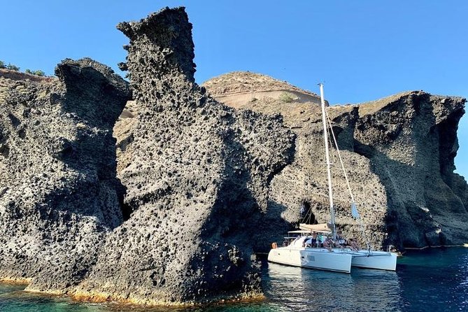 Santorini Caldera Panorama Winter Cruise All Inclusive - Therasia lunch stop and the sunset-at-Amoudi Bay payoff