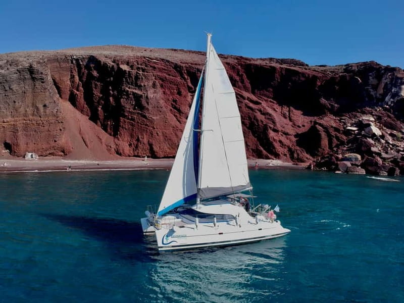 Santorini: Catamaran Cruise with Food and Drinks - Price and What You Get for Around $96