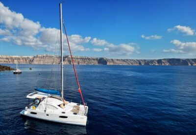 Santorini: Catamaran Cruise with Greek BBQ and Drinks - Red Beach and White Beach: the swim-and-snorkel heart of the day
