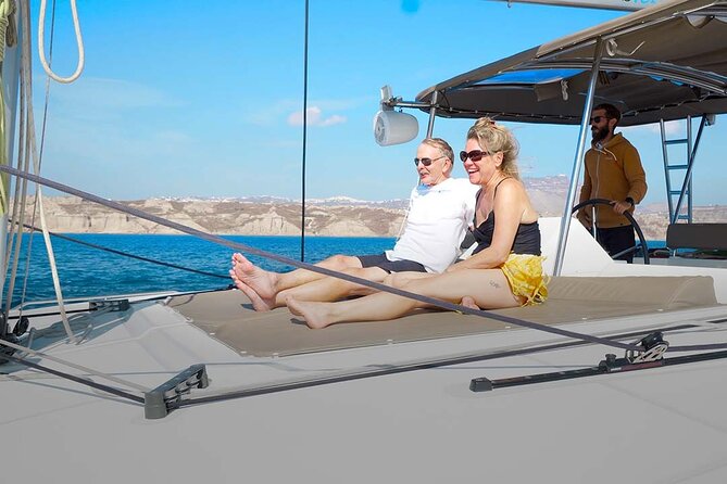 Santorini Catamaran Cruise with Greek Meal, Open-Bar and Sunset - Safety and comfort: what to wear and how to handle the sea part