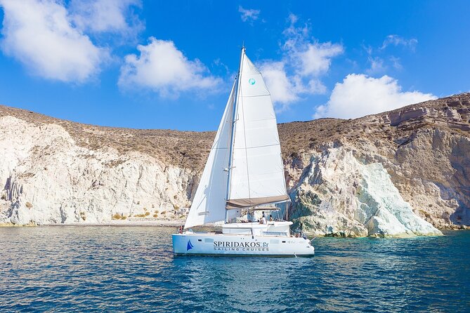 Santorini Classic Catamaran Cruise with BBQ, Drinks and Transfers - Catamaran cruising in Santorini: why the water is the real viewpoint