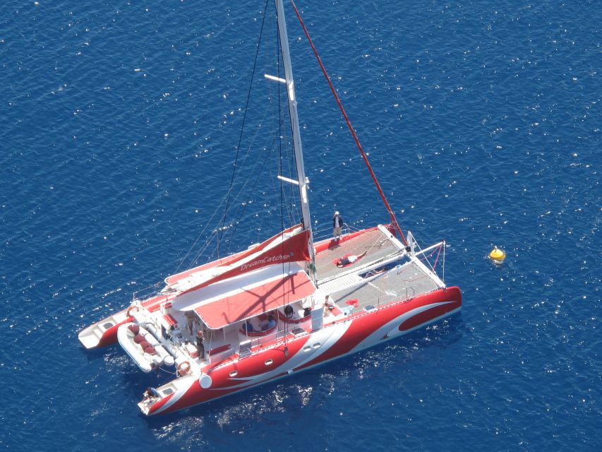 Santorini: Dream Catcher 5-hour Sailing Trip in the Caldera - Private Bays for Swimming and Snorkeling: How the Water Stops Work