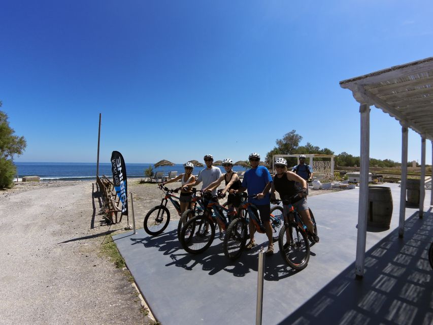 Santorini: Electric Mountain Bike Adventure - Back over Vlichada Port: private beach time and the easy cooldown