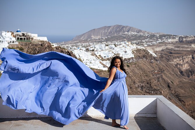 Santorini Flying Dress Photo Session Experience - The Photo Spots: Blue Domes, White Houses, and Volcano Angles