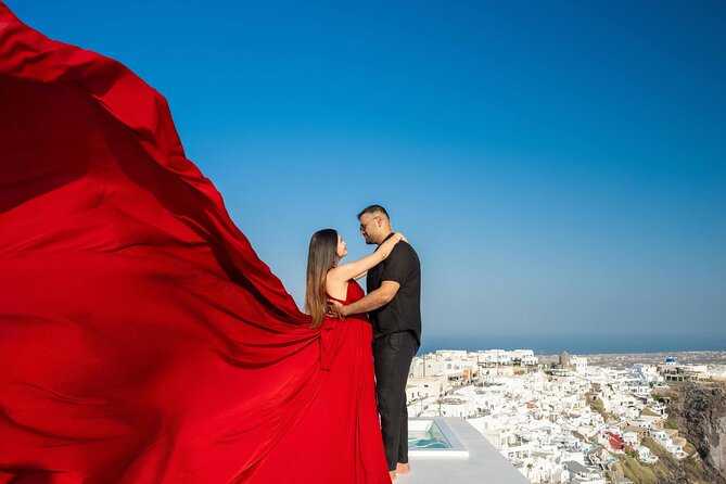 Santorini Flying Dress Photoshoot - Time and Pace: How an Hour Can Still Feel Like More