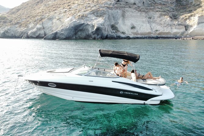 Santorini Half-Day Luxury Private Cruise - Vlichada First: Board, Settle In, Then Start Moving