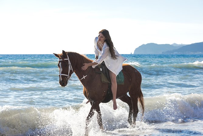 Santorini Horse Riding to Black Sandy Beach - Training, Helmet Fit, and Half-Chaps (Yes, They Matter)