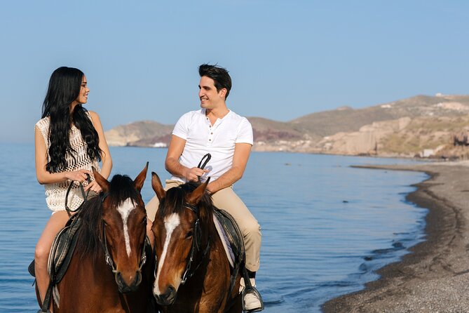 Santorini: Horse Riding to the Black Sandy Beach (Eros beach) - The Big Idea: Vineyard Trails to Eros Black Sandy Beach