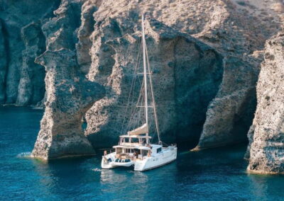 Santorini: Luxury Catamaran Cruise with Lunch, BBQ & Drinks - Getting on board: pickup, timing, and the pace of a 5-hour day
