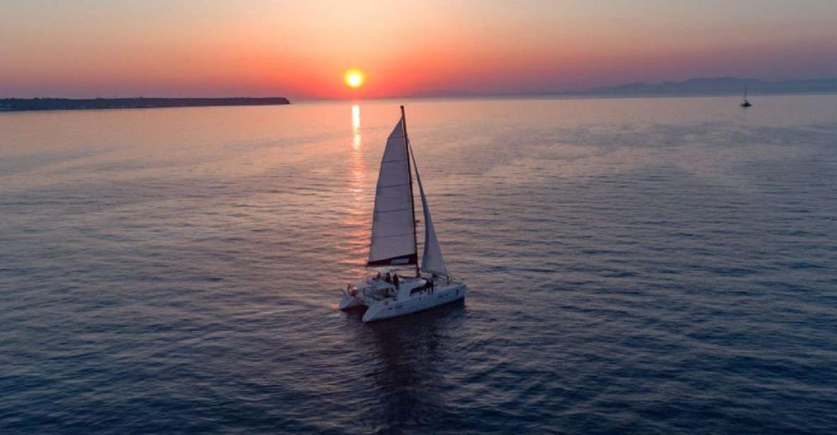 Santorini: Luxury Sunset Cruise with Dinner & Open Bar - Hot springs and volcanic islands: the swim stop that’s actually worth the saltwater