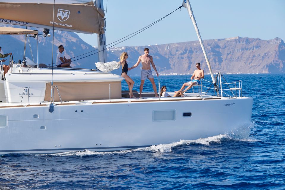 Santorini: Platinum Catamaran Cruise w/ BBQ Meal & Open Bar - Snorkeling Gear, Towels, and What to Bring (So You Stay Comfortable)