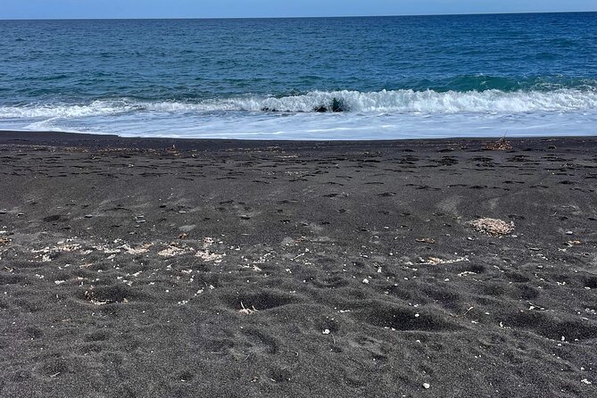 Santorini Private sightseeing land tours - Red Beach and Black Sand Beach: volcanic colors plus real downtime