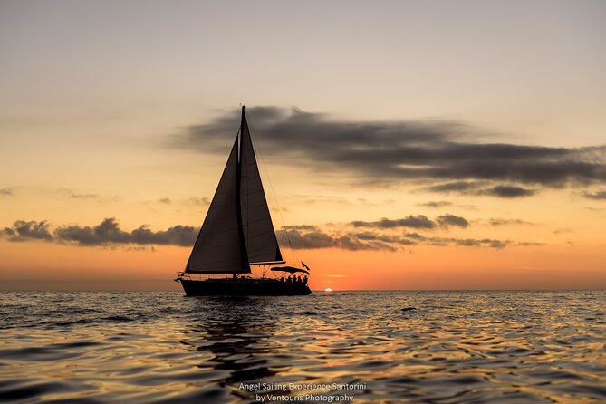 Santorini Private Sunset Sailing Tour with Dinner, Drinks &Transfer included - Thirassia Swim, Eastward Caldera Views, and Dinner Served Under the Sunset
