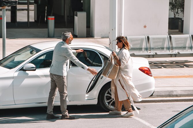 Santorini, Private Transfer with Luxury Airconditioned Vehicle - During the Ride: AC, WiFi, and Water for a Short but Better Trip