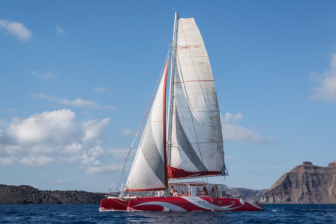 Santorini Sailing Dream Catcher with BBQ Lunch and Drinks - Palea Kameni: Old Burnt Island BBQ and volcano swims