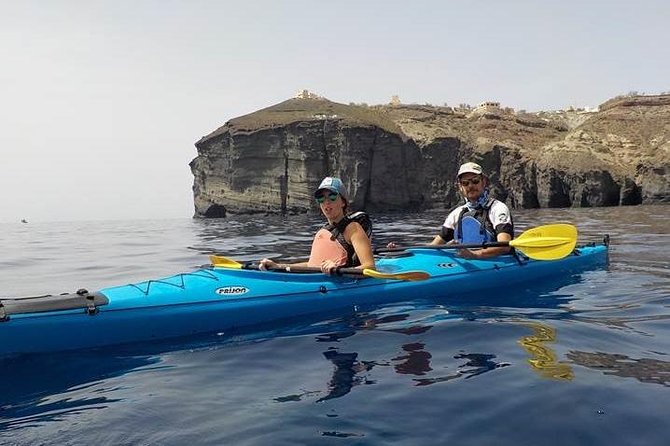 Santorini Sea Kayak - South Discovery, Small Group incl. Sea Caves and picnic - Snorkeling and swimming: your “sea access” moment