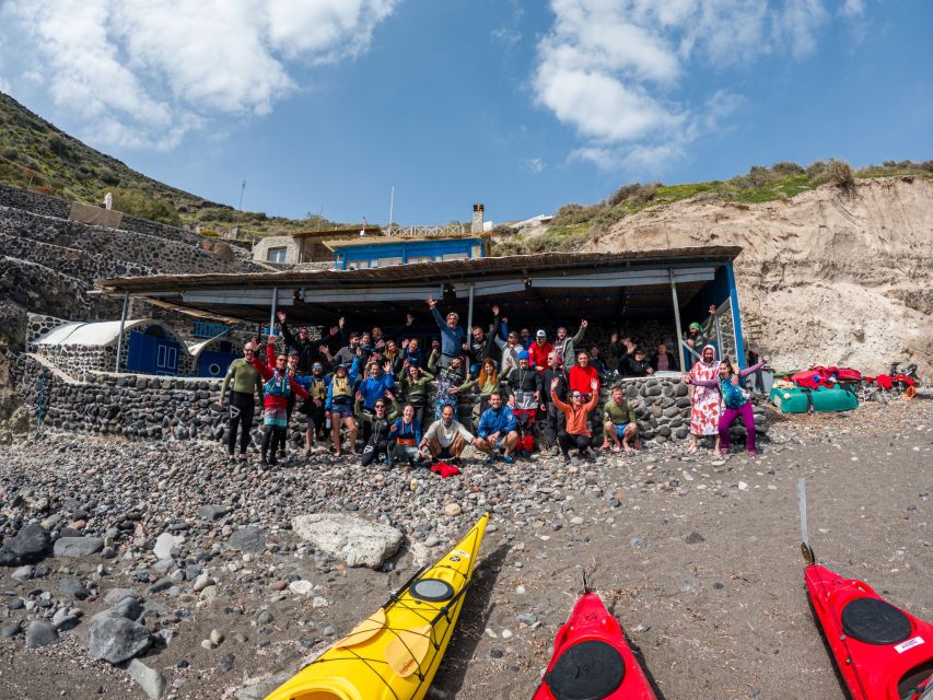 Santorini: Sea Kayaking with Light Lunch - Black Mountain, Akrotiri Lighthouse, and the Sea Cave Stop