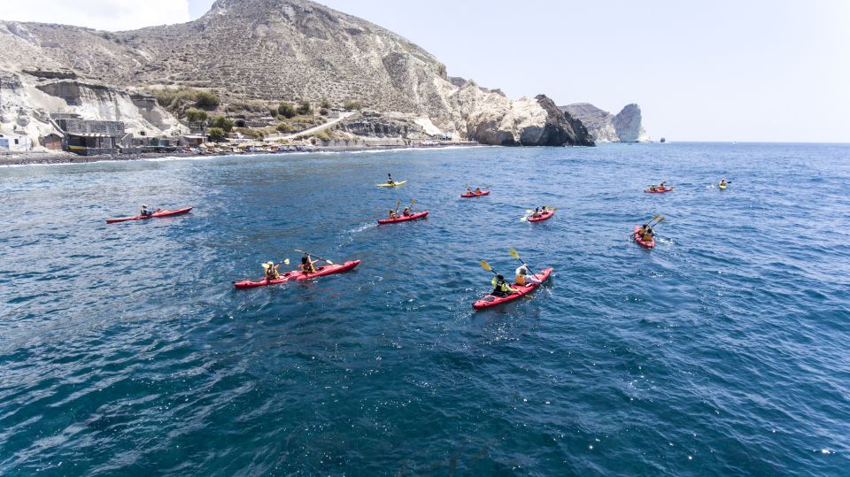 Santorini: Sea Kayaking with Light Lunch - Red Beach Volcanic Colors: How to See Them Up Close