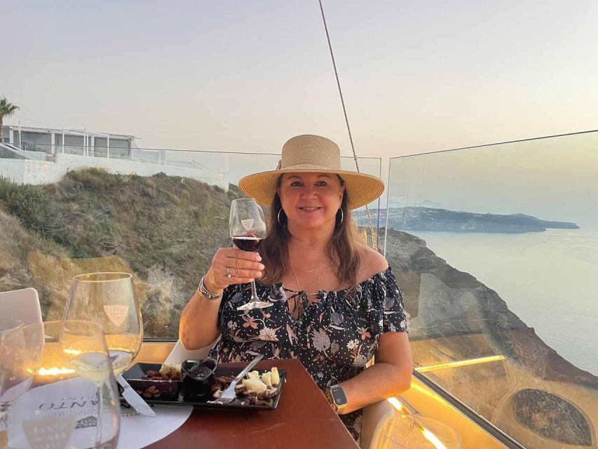 Santorini: Small-Group Sunset Wine Tour with Santo Winery - The Santo Winery Finale: Sunset Views and Vinsanto at the Cliff Edge