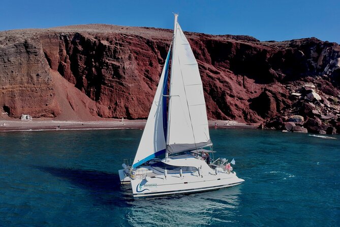 Santorini: Standard Small-Group Catamaran Cruise with Food/Drinks - Vlychada check-in: transport, timing, and what to bring