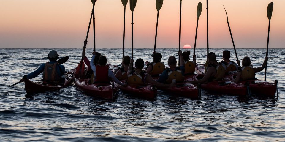 Santorini: Sunset Sea Kayak with Light Dinner - Red Beach and Volcanic Color: Where the Coast Looks Like It’s Been Painted
