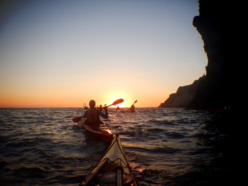 Santorini: Sunset Sea Kayak with Light Dinner - Watching the Black Mountain Sunset From Your Kayak