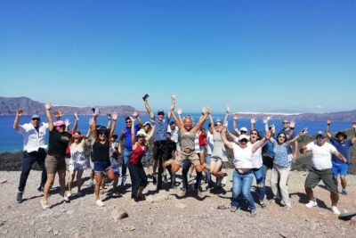 Santorini Volcanic Islands Cruise: Volcano, Hot Springs and Thirassia - Stop 1: Volcano crater hike with admission fees (and steep reality)